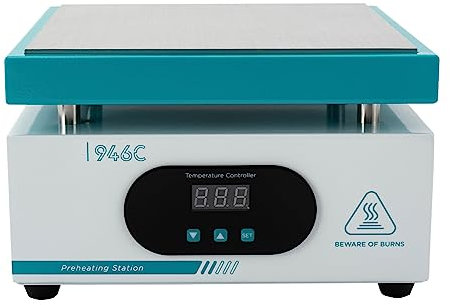 Station de préchauffage de Soudure Business 946C 600 W, Plaque chauffante électronique, Plaque chauffante 20 x 20 cm, Micro-Ordinateur