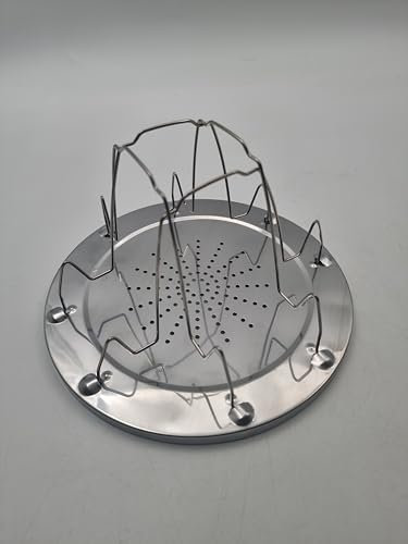 Portable Toasting Rack for Camping – Stainless Steel Foldable Bread Toaster for Gas Stove – Toasts 4 Slices – 22cm Diameter Base – Outdoor Campfire Cooking Accessory