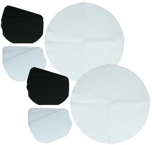 vhbw 12x Papierfilter, 6X Aktivkohlefilter, 6X Fettfilter kompatibel mit DeLonghi F17311, F17431 Fritteuse - 24-TLG. Filter-Set