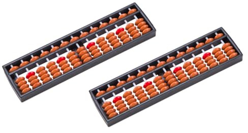 Milisten 2 Stück Abacus für Tragbare Traditionelle Rechenhilfen Mathematikfähigkeiten für Grundschule und Lernspielzeug