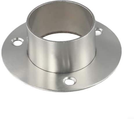 Staffa a flangia in acciaio inox per montaggio a parete, adatta a tubi da 38 mm e 51 mm per espositori e applicazioni guardaroba (38 mm)