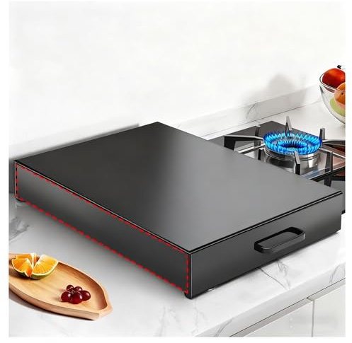 QSTGX Couvercle De CuisinièRe Protection Plaque Cuisson Gaz Plaque de Protection multifonctionnelle pour Cuisine pour comptoir, évier, véhicule récréatif et appareils électriques(35x48x9 cm)