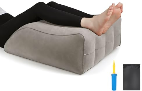 Alitree Venenkissen Beinhochlagerungskissen, Aufblasbare Keilkissen für Beine, Mit Luftpumpe, Komfort-Beinkissen zum Schlafen, Beinauflage Stützkissen Verbesserung der Durchblutung und Reduzierung