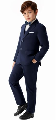 Garçon Costumes 5 pièces 4‑14 Ans Classiques, idéal pour Mariage et fêtes