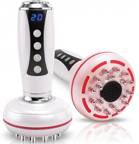 Masseur de drainage lymphatique 4 en 1,Masseur Anti Cellulite Electrique, Appareil Massage Avec Vibration, EMS et Chauffage Infrarouge, Lifte, Resserre et Masse la Peau