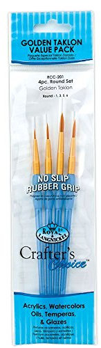 Royal & Langnickel Paint Brush Round Taklon Pack of 4 - Color: Golden