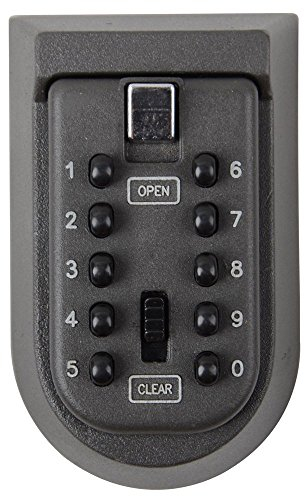 Combination Key Lock Box - Best Outdoor Wall Mounted Safe Key Box - Set Your Own Combination - Great For Elderly Parents Spare House Keys (Black cover)