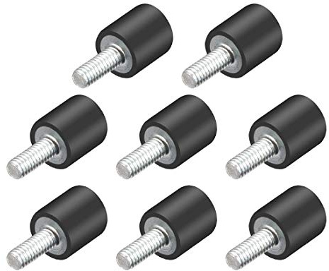 sourcing map 8pcs M4 Vibration und Dämpferaufnahme Gummi mit Gewindebolzen 0,39x 0,39 de