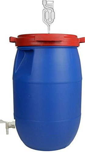 lilawelt24 60L Gärfass Maischefass Weinfass kompletter Gärbehälter Gärbottich Getränkefass