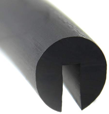 SMI-Fassungsprofil V9 für 3mm aus EPDM Vollgummi Schwarz widerstandsfähiger Kantenschutz für Scheiben, Fenster, Blech geschlitzte Rundschnur (5 m)