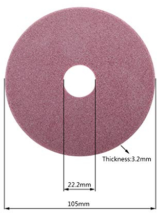 Rtengtunn Mola diamantata elettrica per affilare Le motoseghe 98/105 / 145mm Spessore 3.2/4.5mm Taglio del Bordo e lucidatura della Catena Denti per Sega - 105X22.2X3.2mm