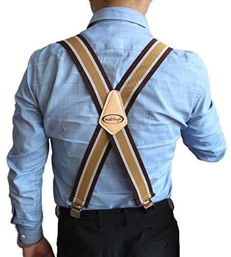 Reflective Safety Suspenders|Work Suspenders with Hi Viz Reflective Strip Hold Up Tool Belt Suspenders…