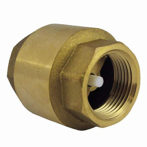 1 1/2 Zoll Messing Rückschlagventil Klappe Rückflussverhinderer gerade Innengewinde Wasser als Messing Kupplung für Brunnenleitung, Gartenwasser, Pumpe