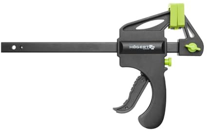 HÖGERT TECHNIK Serre-joint à serrage rapide à une main 900 mm x 63 mm, force de serrage 50 kg, serre-joints en acier pour tendre, étirer les pinces en bois pour une fixation stable des meubles en bois