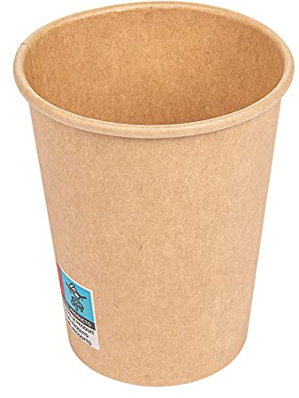 García de Pou - 50 unités - Verres à boissons chaudes 1 paroi 180 ml 260 + 18 Pe G/M2 Ø7,2/5,3 x 7,8 cm Marron Carton