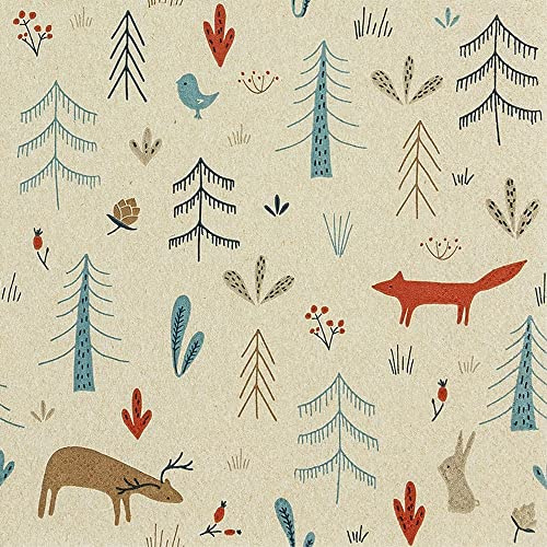 20 Servietten Eco Line nachhaltig aus 100% Recycling-Papier Einfache Waldtiere | Wald | Tiere | Winter | Tischdeko 33x33cm