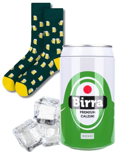 soxo Calcetines de lata para hombre, cerveza regalos para hombres, regalo divertido, calcetines de verano para hombre, 40-45, 1-4 pares