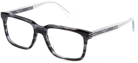 Police VPLF03N Brille, Shiny Azure Havana Striped Grey, 53 für Herren, Shiny Azure Havana Striped Grey