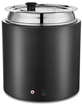 MNSSRN 10 L Buffet Bouilloire Chaude, Température Réglable 35-85 , L'hôtel Seau De Soupe sans Eau Ni Chauffage,Noir