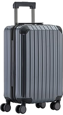 Münicase M816 TSA-Schloss Koffer Reisekoffer Trolley Hardschale Boardcase (Grey, Kleiner Koffer)