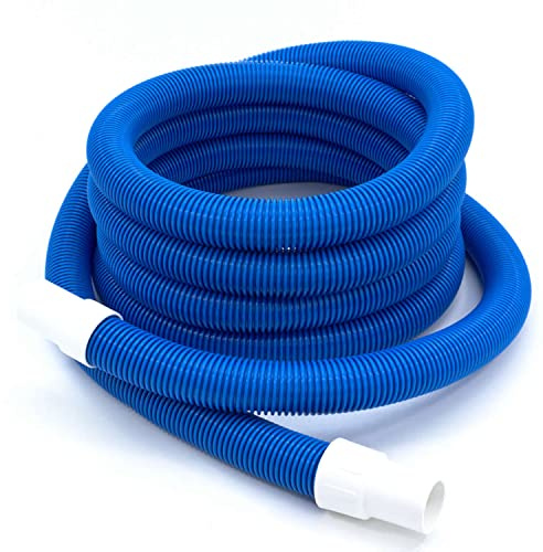 HAFIX Poolschlauch Ø38 mm, 15 m, blau, mit 2 festen Muffen für Poolsauger | Robuster Saugschlauch mit zwei fest montierten Endmuffen für Poolsauger und Filteranlagen; UV- und chlorbeständig.
