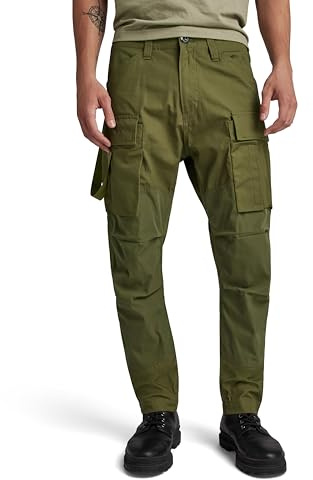 G-STAR Para Hombre Pantalones 3D Regular Tapered Cargo 2.0, Verde (Shadow Olive D24308-D384-B230), 31W / 32L