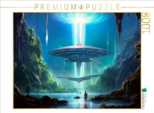 CALVENDO Puzzle Science Fiction - Reise zu fremden Planeten - Reise nach Oben | 1000 Teile Lege-Größe 64 x 48 cm Foto-Puzzle für glückliche Stunden