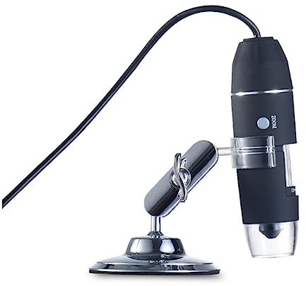 OSALADI Digitales USB-mikroskop mit Vergrößerung Led-Lupe und Metallständer Kompatibel mit Handy und Computer