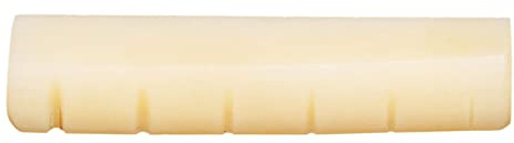Capotasto per Chitarra Acustica Non Sbiancato a 6 Corde in Puro Osso Completo per Slot per Chitarra da 43 Mm, Colore Originale