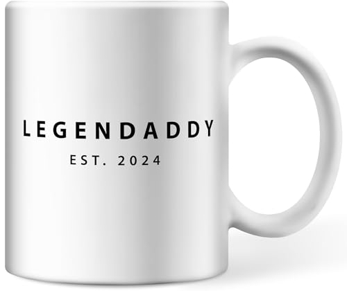 Personalisierbare Tasse LEGENDADDY EST Wunschjahr für Legendäre Coole Papas, Geschenk Dad Daddy, Vatertagsgeschenk mit Spruch