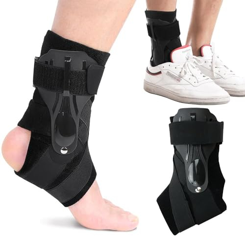 CJBIN Sprunggelenkbandage, Knöchelbandage mit PE Board, Bandage Fußgelenk mit Klettverschluss, Fußbandage Sprunggelenk für Knöchelverstauchung, Arthritis, Dehnung und Unterstützt den Knöchel (M/36-39)