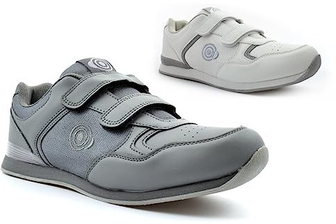 Mens Bowling Shoes Women Bowling Shoes Lawn Bowls Shoes Ladies Bowls Trainers Mens Garden Bowls Shoes Mens Bowls Shoes Mens Bowls Trainers Lawn Bowls Trainers Grey/White 8 UK