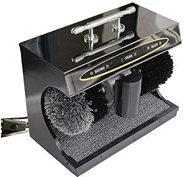 Macchina automatica per il lustrascarpe, Lucidatrice for scarpe con sensore automatico Lucidatrice for scarpe e macchina for lucidare con 2 spazzole Torushes for pulire la luce for la pulizia delle sc