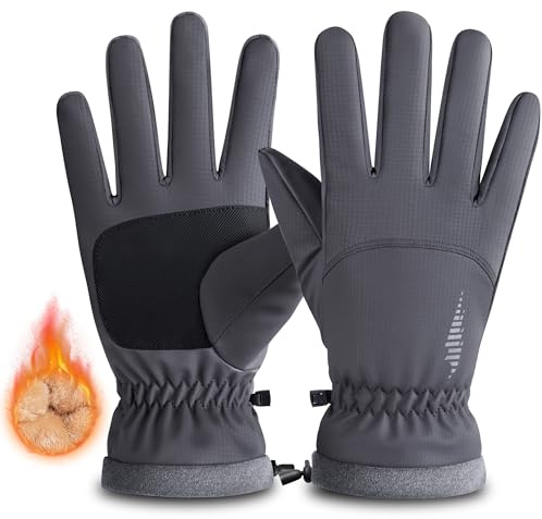 rivmount Winter Waterproof Ski Snow Warm Gloves for Women Men, Windproof Cold Weather Thermal with Touchscreen Fingers, for Running Driving Cycling Hiking Biking Outdoor Sports Daily Work