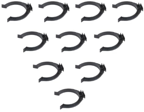 WeddHuis Ganci per Zoccolo Cucina,10 Pezzi Fissaggio per Battiscopa,Gancio Battiscopa Zoccolino Cucina,Clip per Zoccolo da Cucina e Staffe,Nero