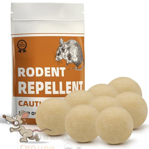 Repelente de roedores, repelde de ratones, piperita extra resistente a repela ratones y ratas, disuasivo natural para ratones, mantener a los ratones lejos, mejor que los ultrasonidos, 8P