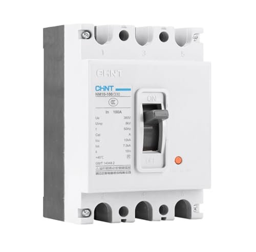 EWWFGUR Disjoncteur à boîtier moulé 3P, Interrupteur à air NM10-100/330, disjoncteur de Court-Circuit de Surcharge 63A, Interrupteur Principal 100A(NM10-100/330 60A)