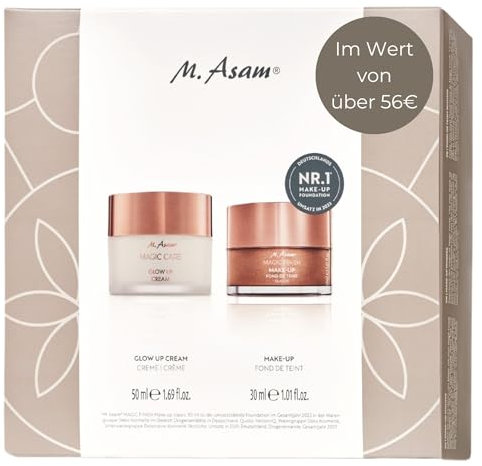 M. Asam Magic Finish Geschenkset mit Magic Care Glow Up Cream (50 ml) und Magic Finish Make up Mousse (30 ml) - Geschenkidee für Frauen, Vegan