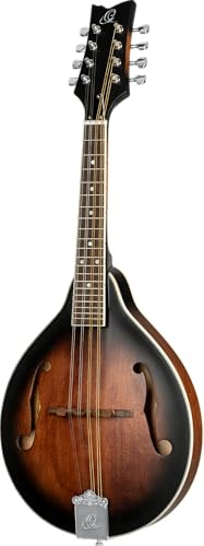 Ortega Guitars Americana Series Linkshänder Akustik-Mandoline -Fichte Braun | A-Style, F-Holes, 20 Bünde, Fichtendecke und Ahorn-Korpus Satin Finish Whiskey-Burst, RMA30-WB-L