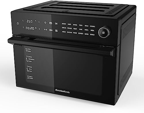 Melchioni Family | Friggitrice ad Aria BENEDETTA Capacità 30 litri, Display Digitale, Funzione Dual Cook, Air Fryer con 18 Programmi, 30-230°, Timer 12h, Colore Nero (Ricondizionato)