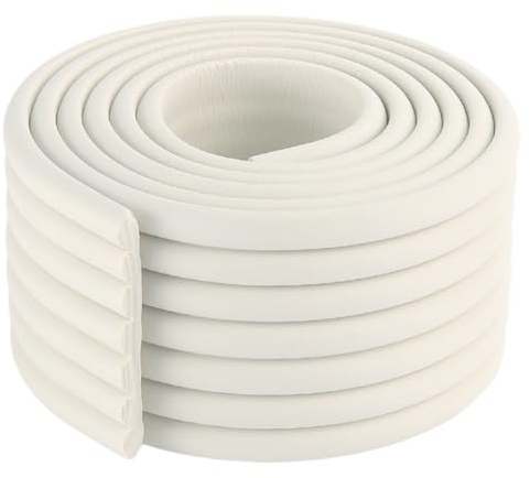 CREATCABIN 2m/6.56ft Window Gap Sealing Strip White Insulation Roll Plastic 3.3 x 0.3in Adhesive Soundproofing Pressure Sensitive Thermal Tape for Window Door Gap Water pipes Sound Light Innsulation