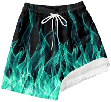 Genérico Bañador Natacion Niños para de Secado Rápido con Forrado e Ajustable Cordón Traje Baño y Adolescente Calzoncillos Tipo bóxer Pantalones Cortos Estampado Verano Adolescentes 4 a 16 años