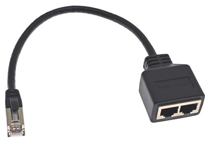 JZK RJ45 Adaptateur réseau répartiteur Ethernet 1 mâle vers 2 Femelles Adaptateur répartiteur de câble Ethernet LAN, câble d'extension de coupleur RJ45 pour Cat5 Cat5e Cat6 Cat7