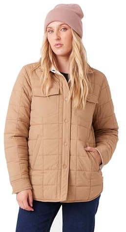 Roxy Damen Alpine Reversible Quilted Shirt Jacket – Oversized Fit, Primaloft® Insulated, Pfas-free Fleecejacken (1er Pack)