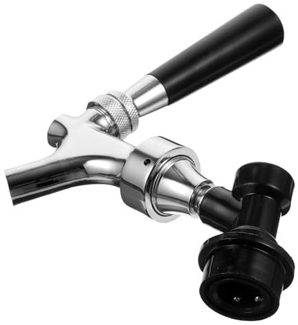 Hemobllo Grifo De Cerveza De Acero Inoxidable para Dispensador Casero para Barriles De Cerveza con Bola De Bloqueo y Tapa Protectora