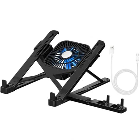 Base Refrigeradora Portatil Gaming Soporte Ergonómico Para Computadora Portátil Con Ventilador Soporte Elevador Ajustable En Altura Portátil Para Una Alta Estabilidad Para El Trabajo refrigeracion por