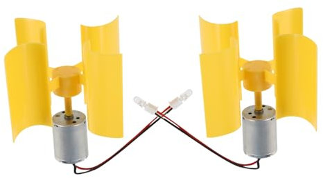 Hemobllo 2piezas Turbinas Eólicas Verticales De Alta Eficiencia Generadores Eólicos Portátiles Para Uso Exterior Generación De Energía Eólica Para Kits De Física