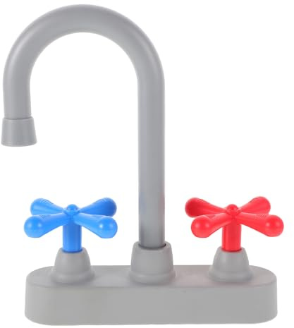 Besportble Toy Kitchen Faucet Pretend Play Sink Tap Lightweight Plastic with Rounded Edges Portable for Indoor Outdoor Roleplaying