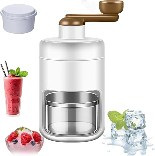 Rasoir à glace manuel, machine à glace pilée portable pour cônes de neige faits maison et slushies avec moules réutilisables, idéal pour un usage domestique
