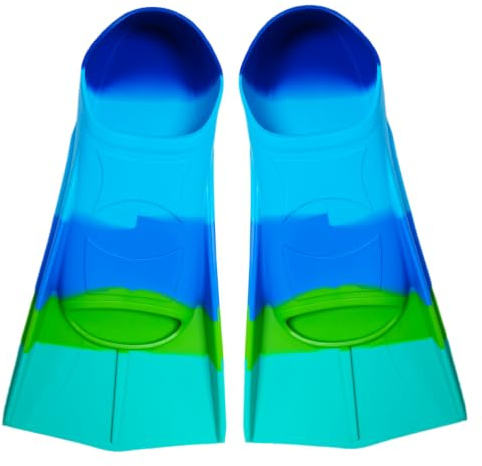 Pinne da nuoto in silicone, 100% silicone, pinne corte da allenamento, per nuoto, comode pinne in silicone, pinne corte per bambini e adulti, immersioni per principianti